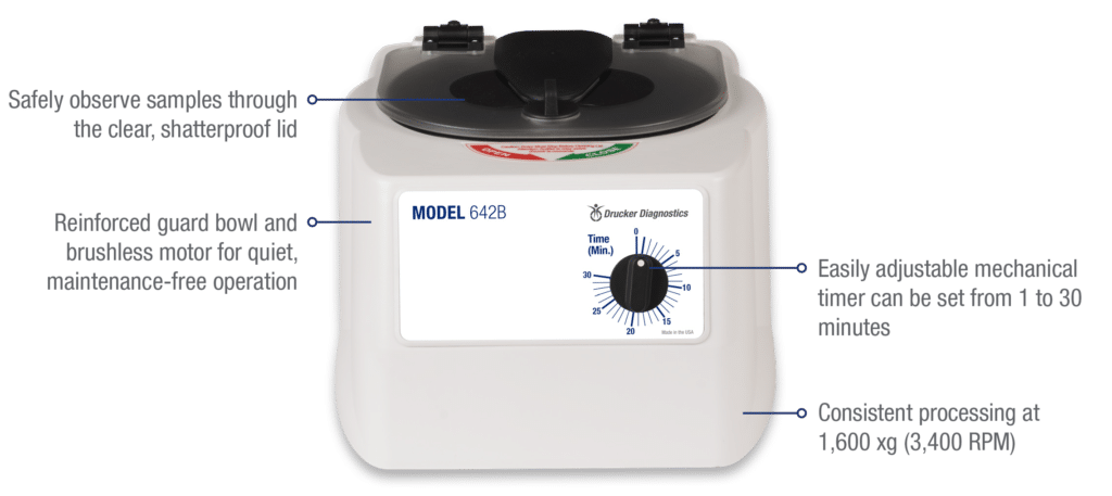 Model 642B Single-Speed Horizontal Centrifuge | Drucker Diagnostics