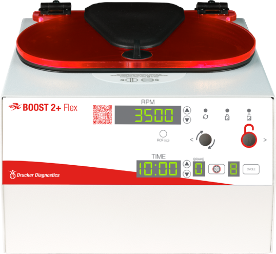 BOOST 2+ Flex adaptable centrifuge seen from the front