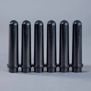 Cappable Carriers for 16 x 125 mm Tubes, Black (6 qty)
