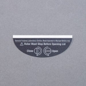 Open/Close Label for DASH Centrifuges (Black Cabinet) | Drucker
