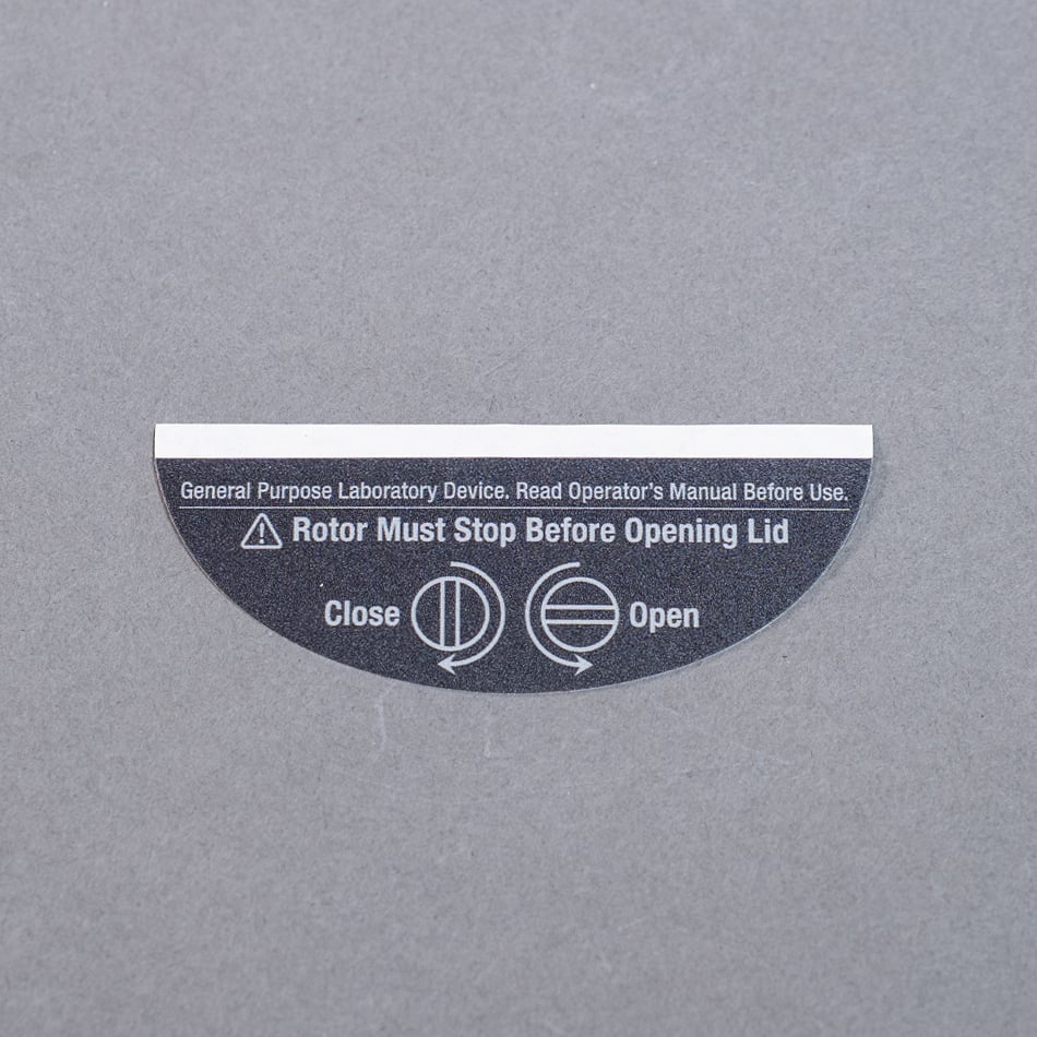Open/Close Label for DASH Centrifuges (Black Cabinet) | Drucker